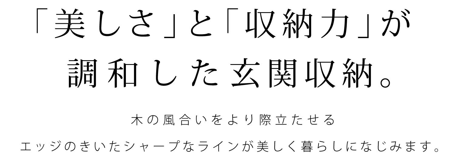 美しさと収納力が調和した下駄箱。