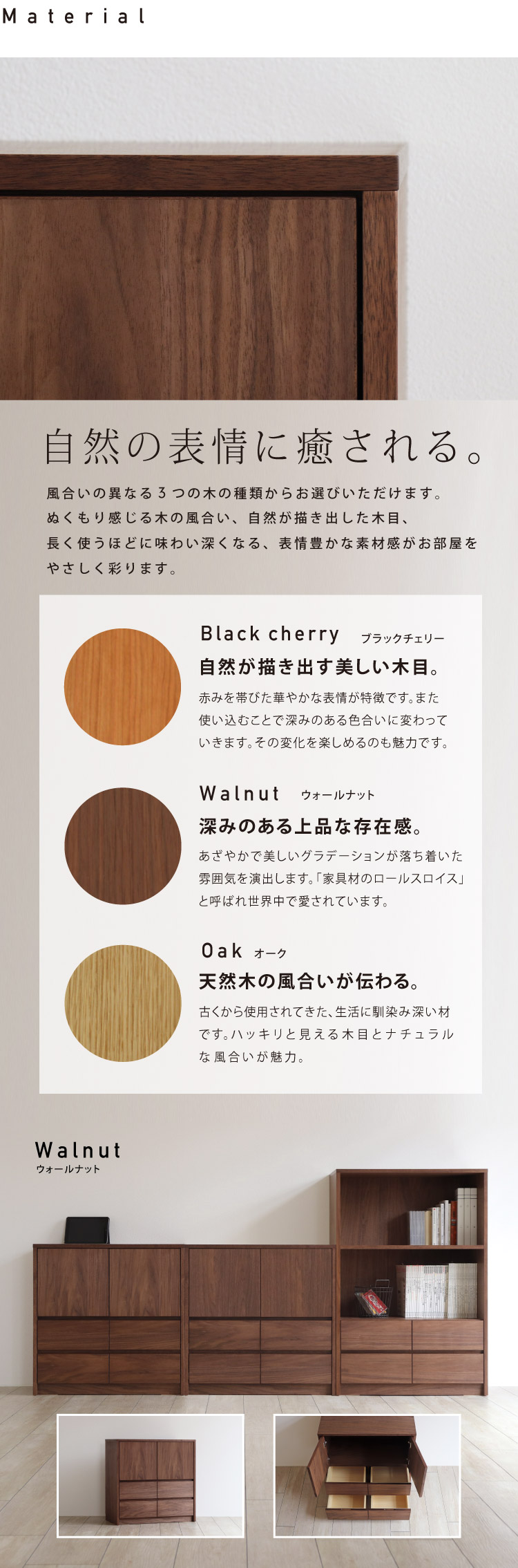 セレクトキャビネット ロータイプ［SELECT-CABINET-LOW］ 3種類