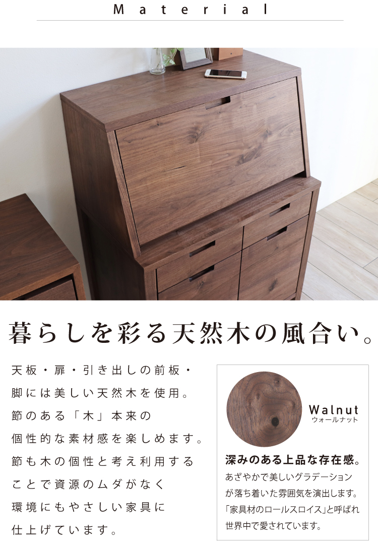 机　ライティングデスク　ウォールナット WRITING DESK HDシリーズ ライティングデスク(リアル