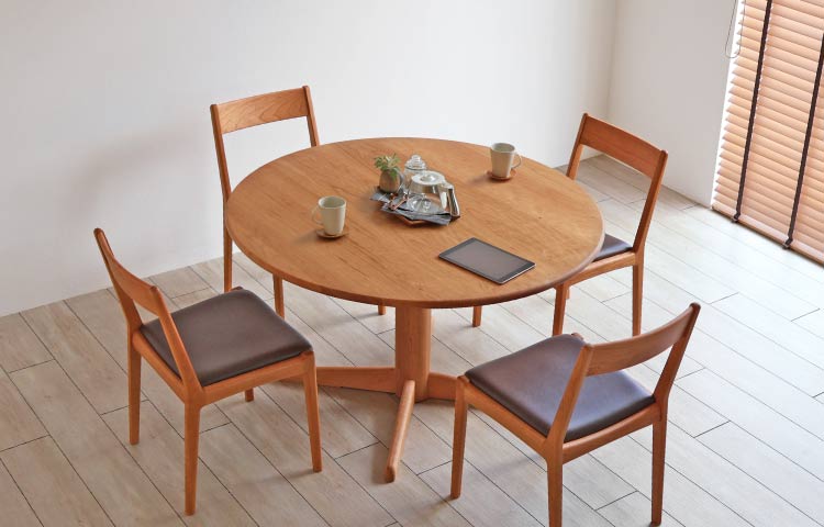 一本脚 丸テーブル［OL-RT］：木の家具専門店［木蔵］