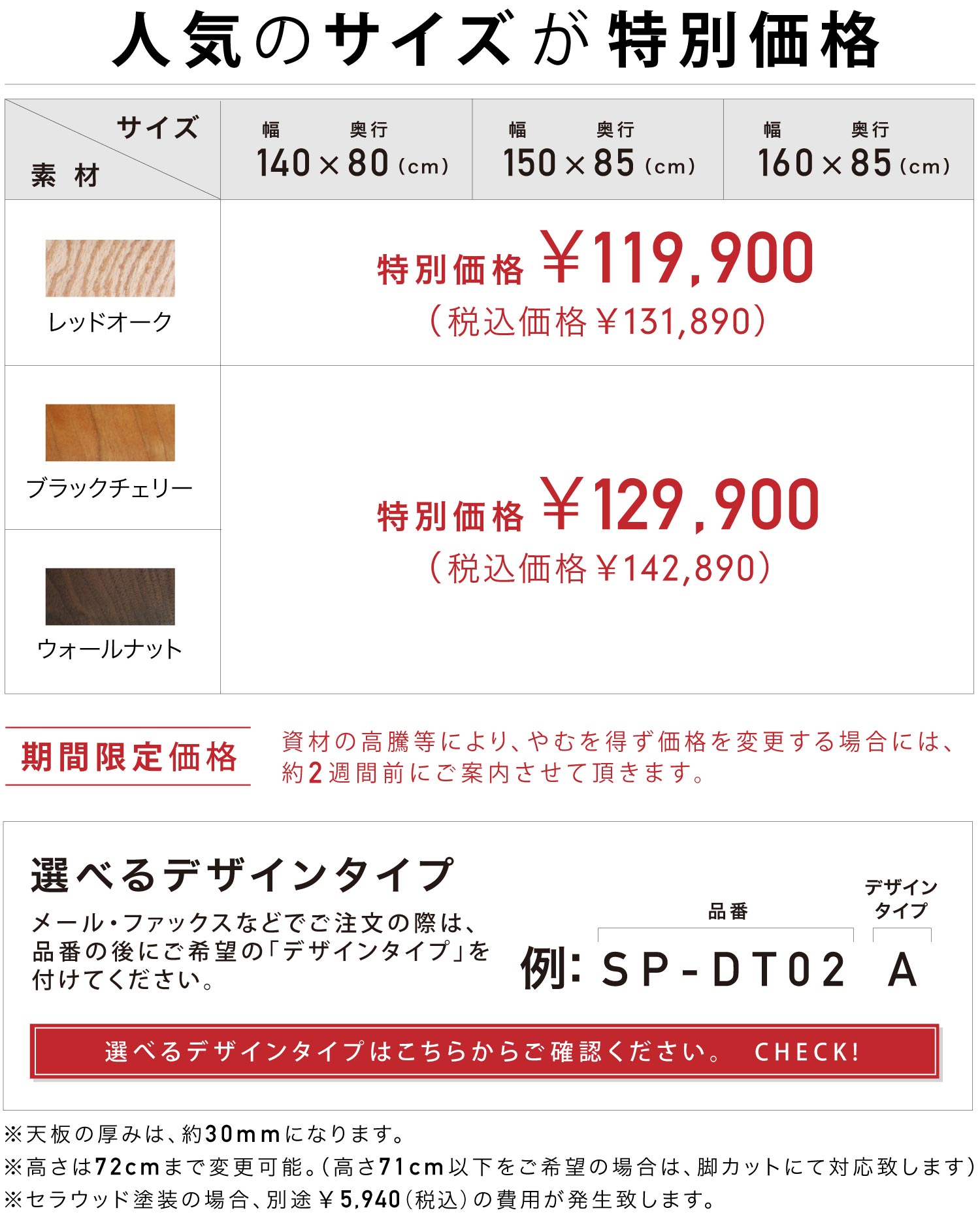 価格表