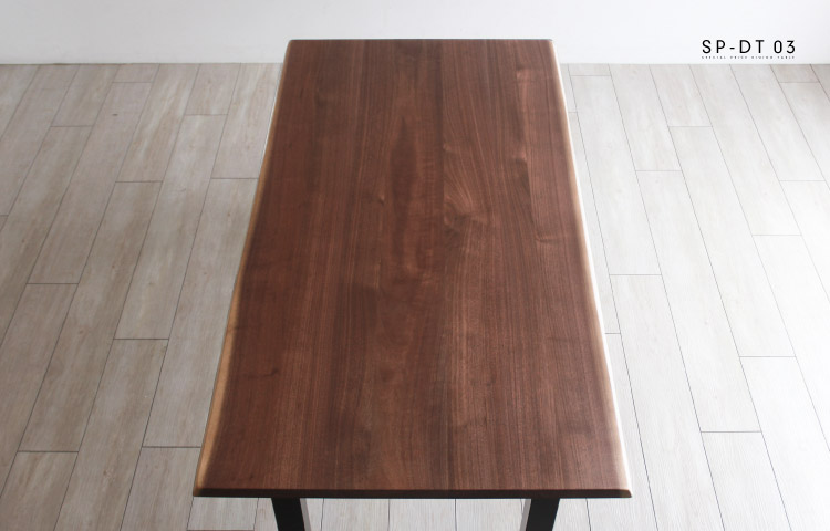 ブラウン 木製 ダイニングテーブル 一枚板 ダイニングテーブル ウォールナット 1800 MS-7463 - 一枚板