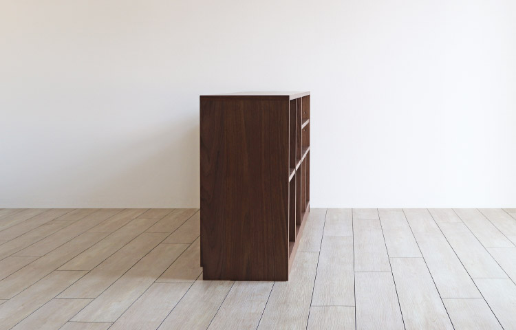 ウォールナット壁面収納［WS-03-L］：木の家具専門店［木蔵］