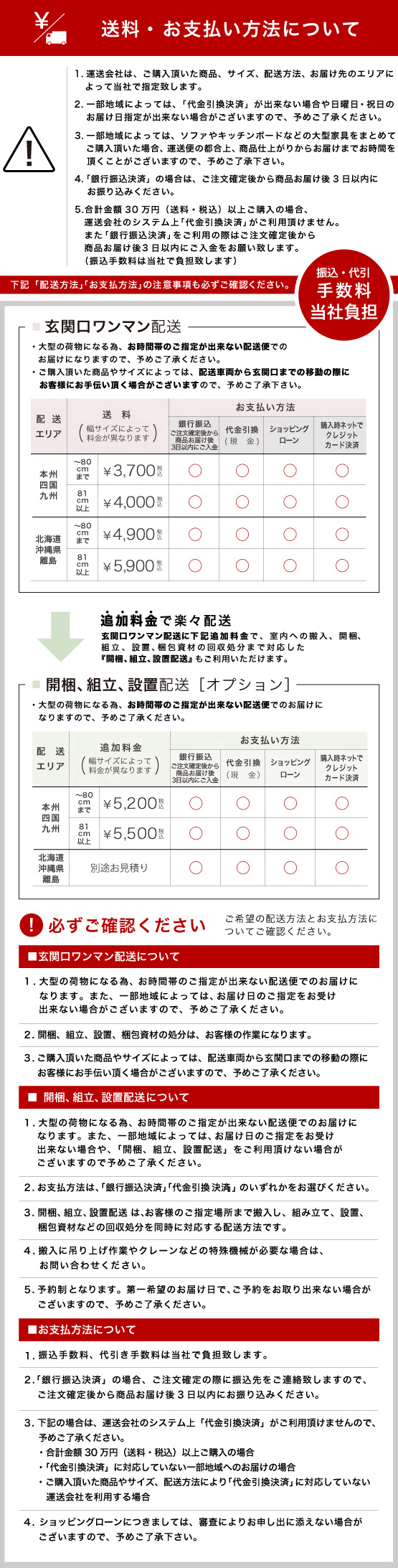 配送・お支払