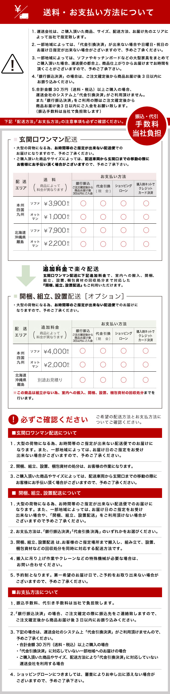 配送・お支払