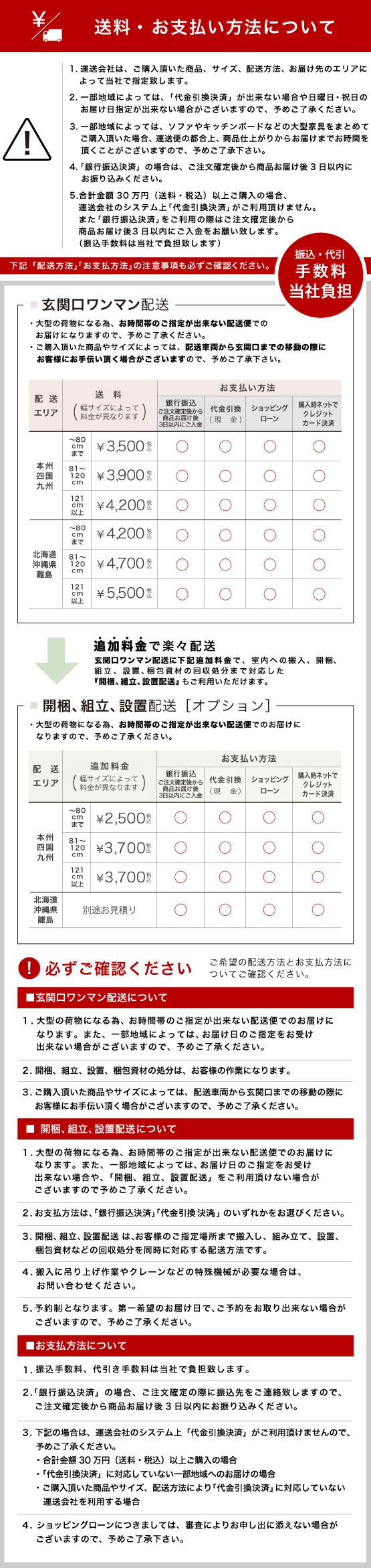 配送・お支払