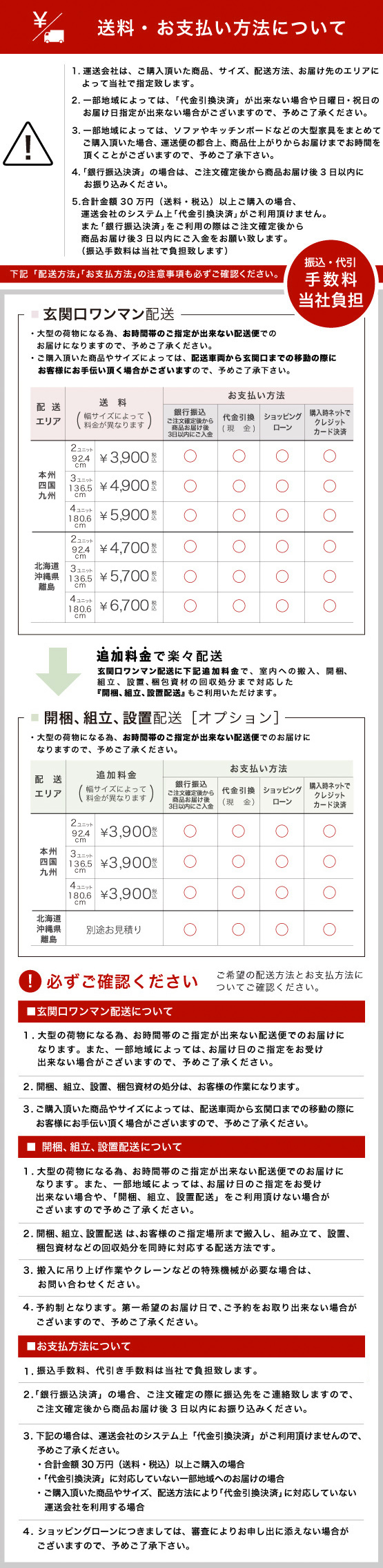 配送・お支払