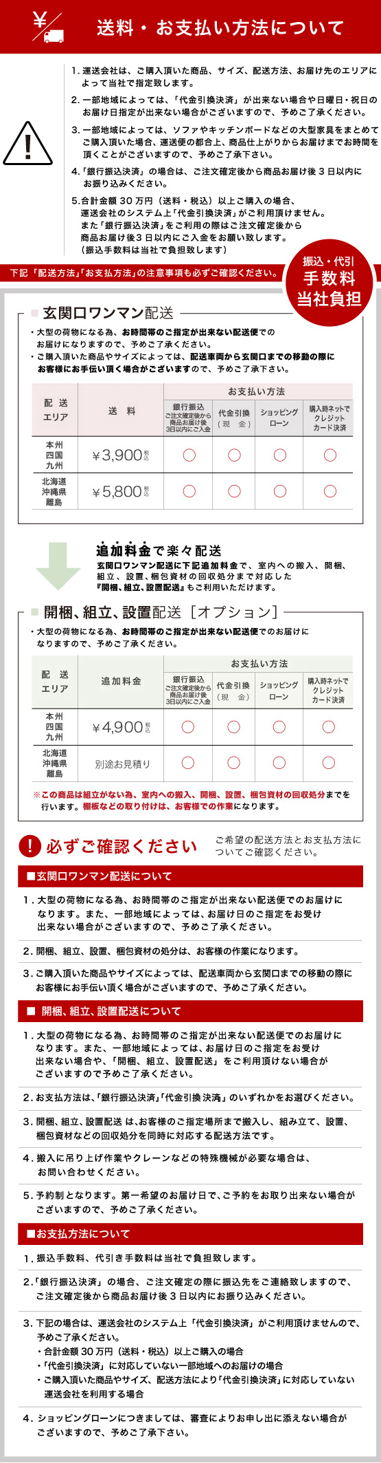 配送・お支払