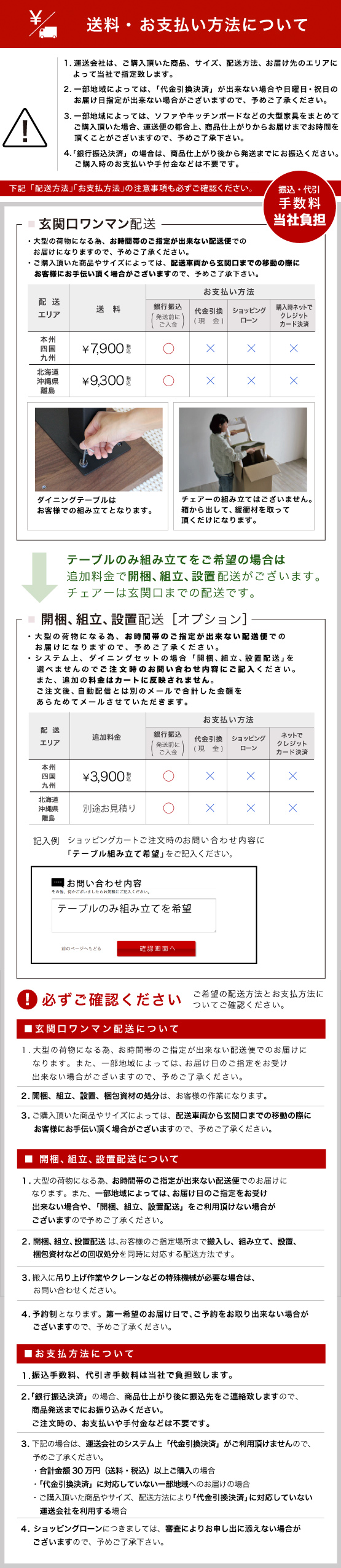 配送・お支払