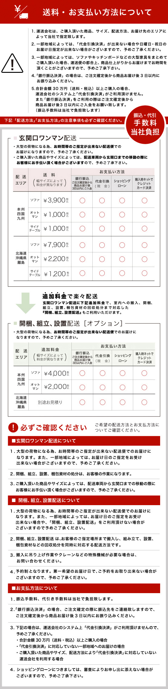 配送・お支払