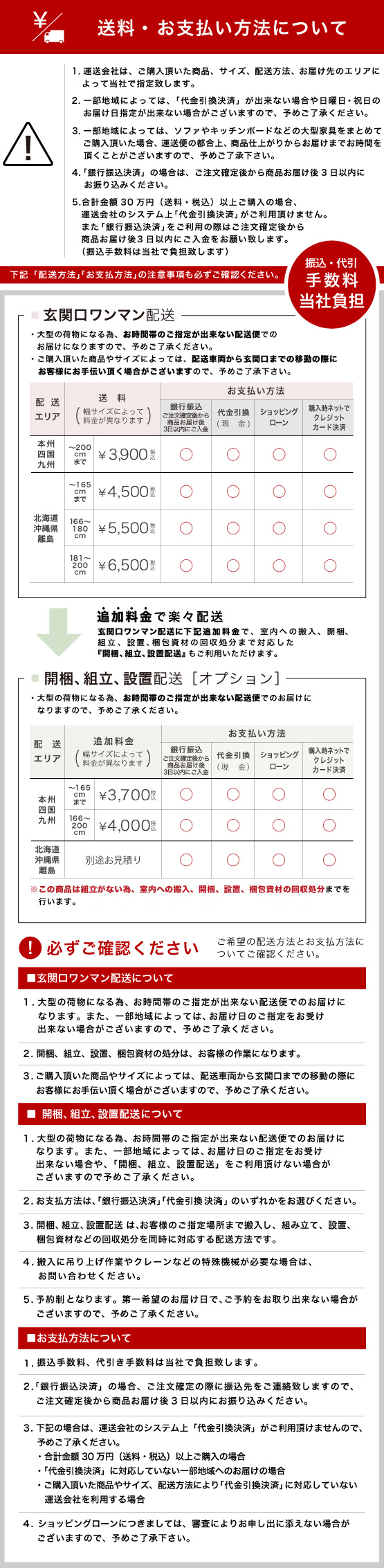 配送・お支払