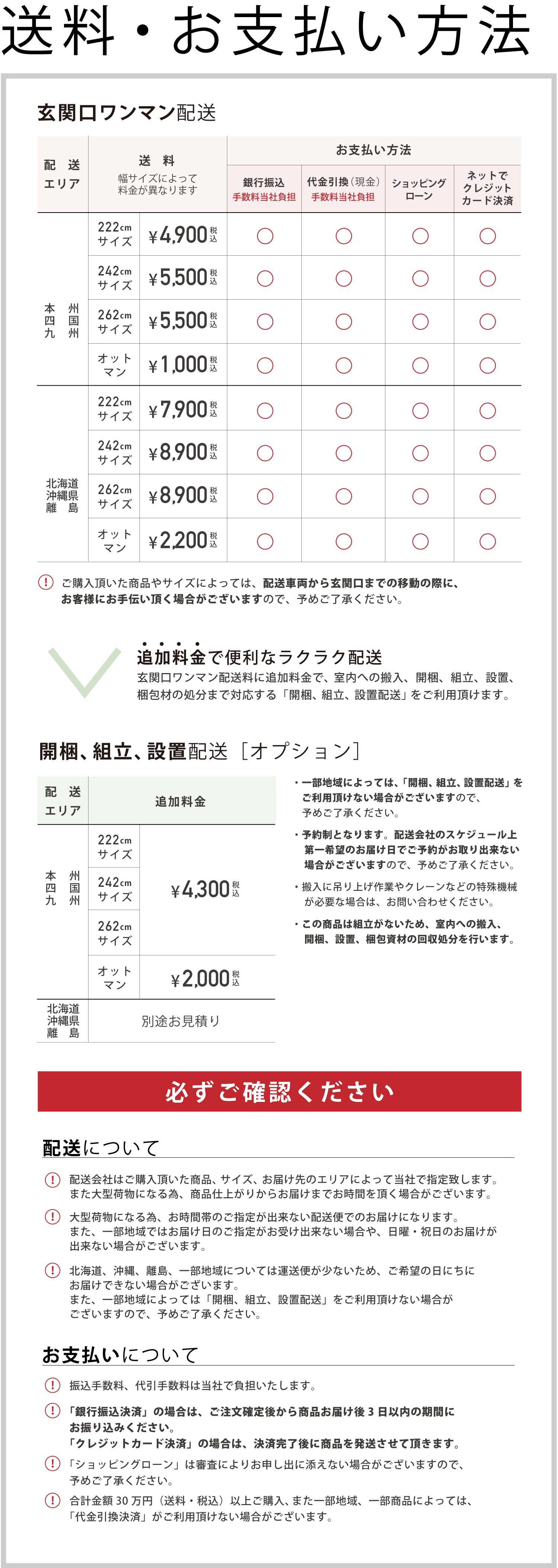 配送・お支払