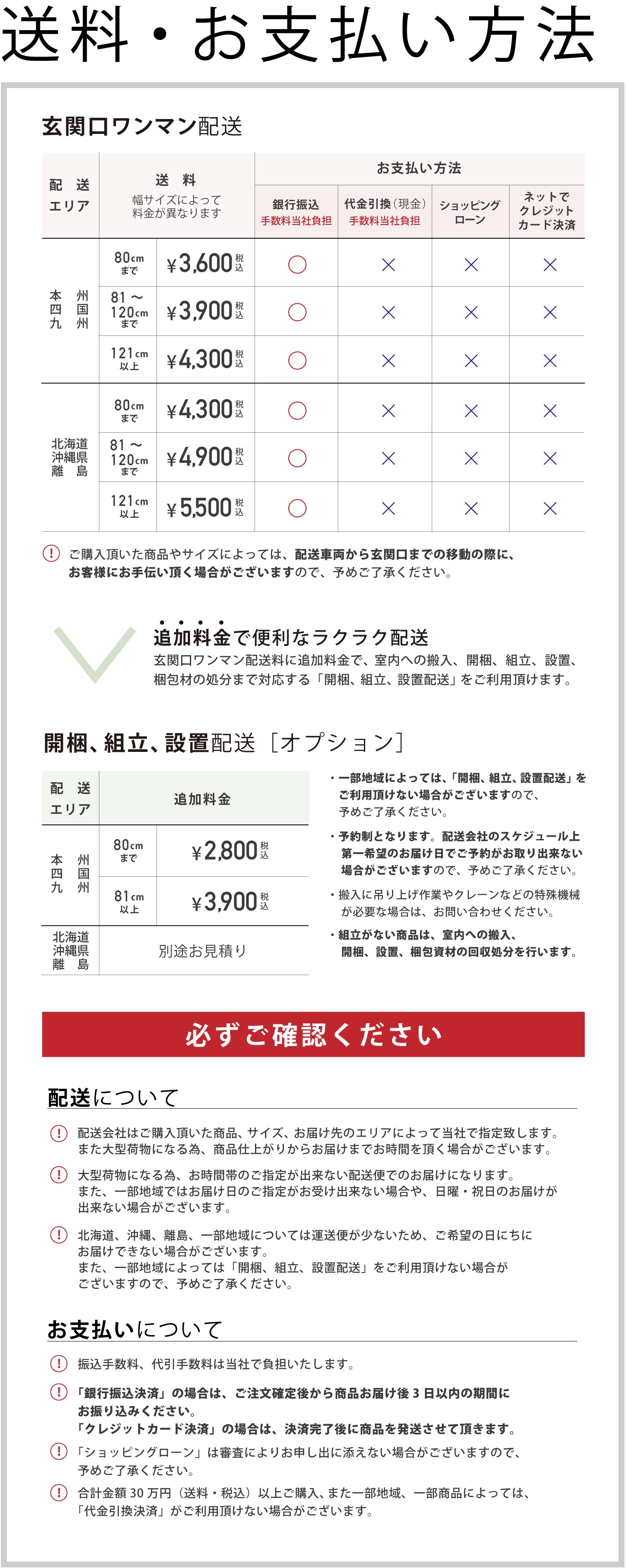 配送・お支払