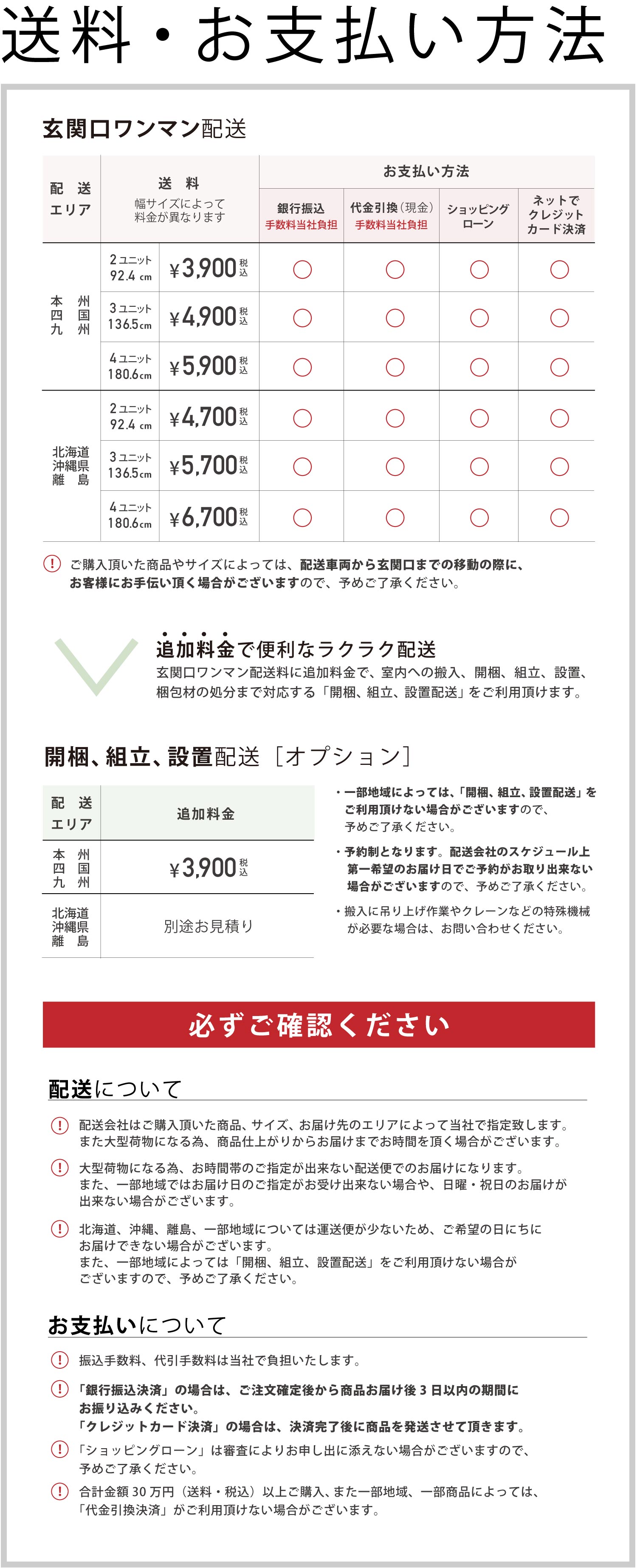 配送・お支払