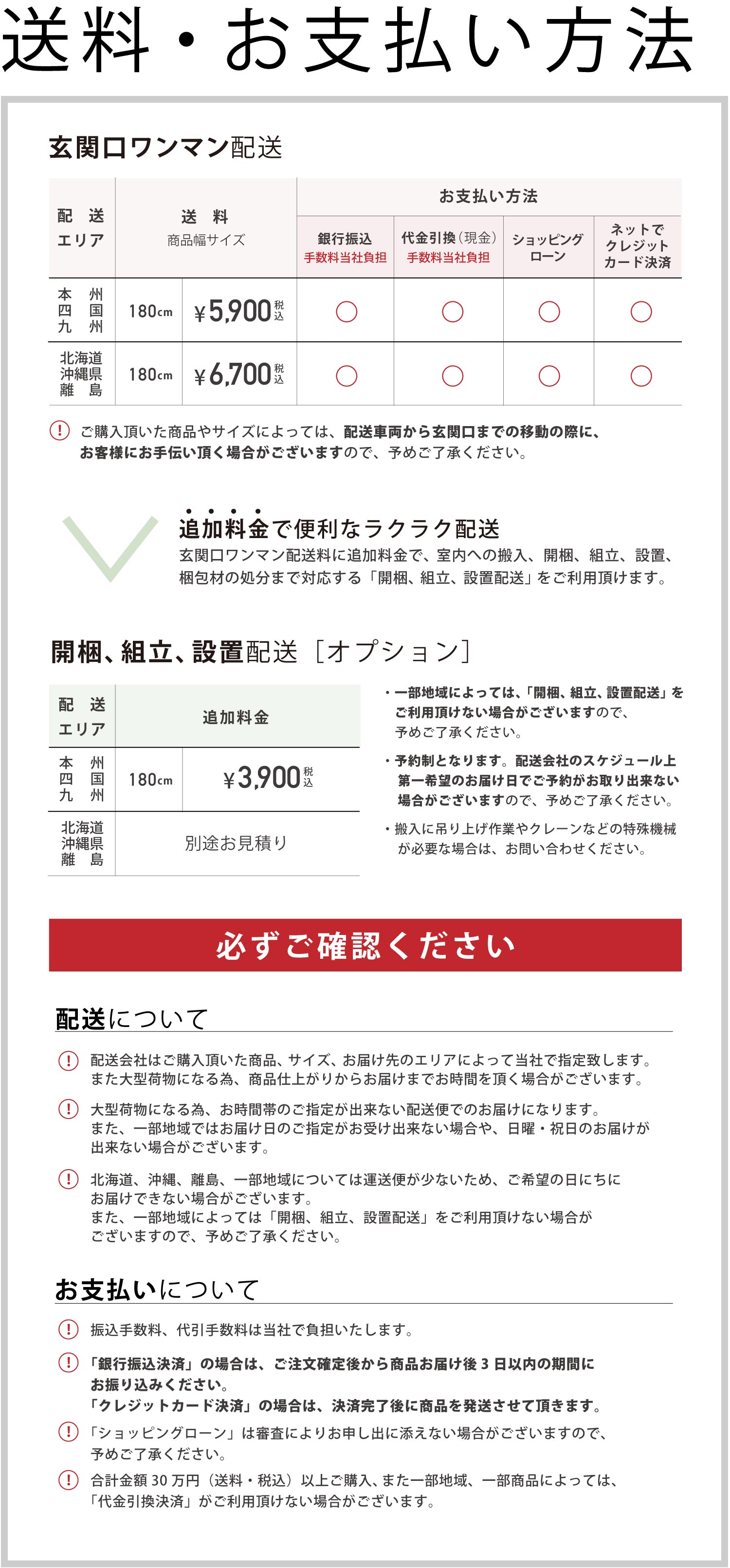 配送・お支払