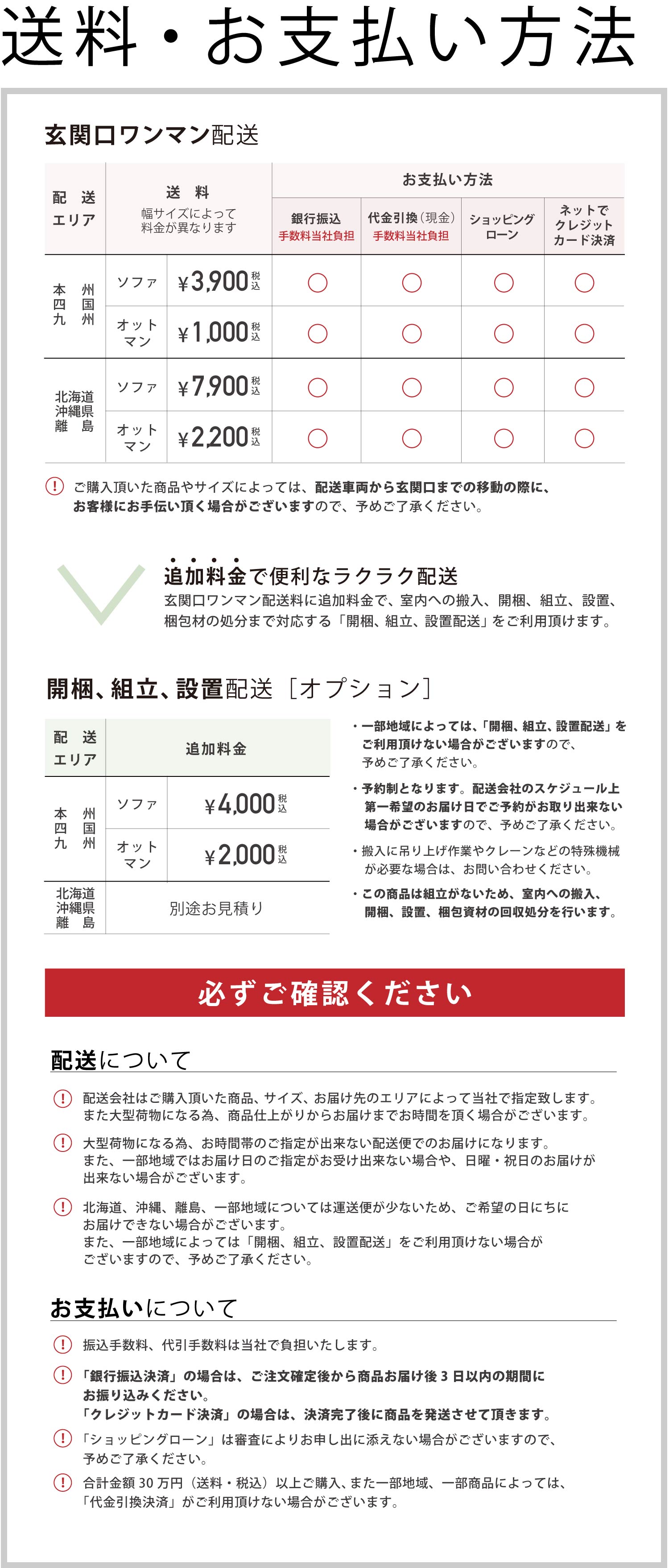 配送・お支払