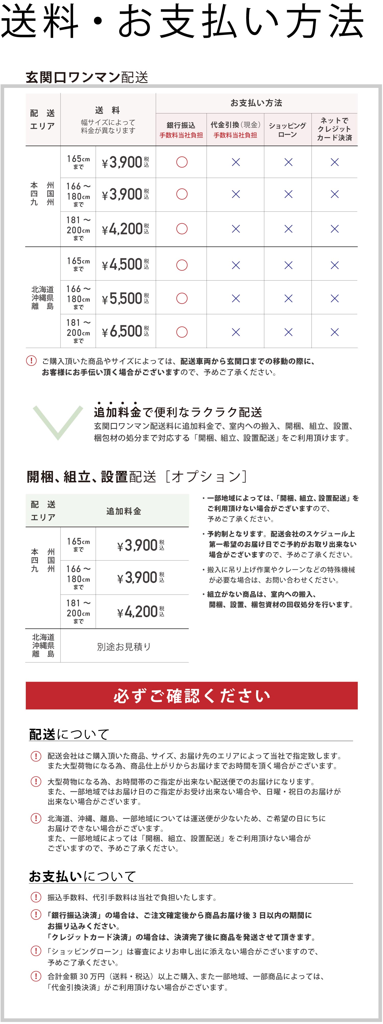 配送・お支払