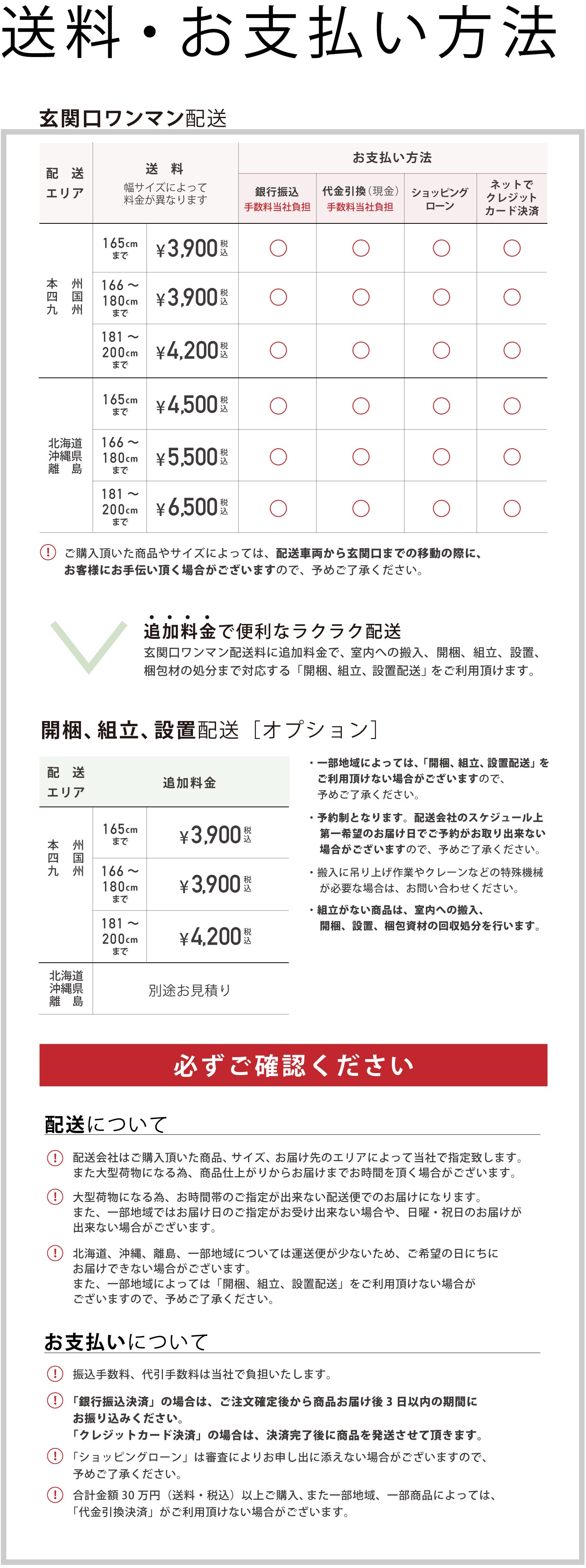配送・お支払