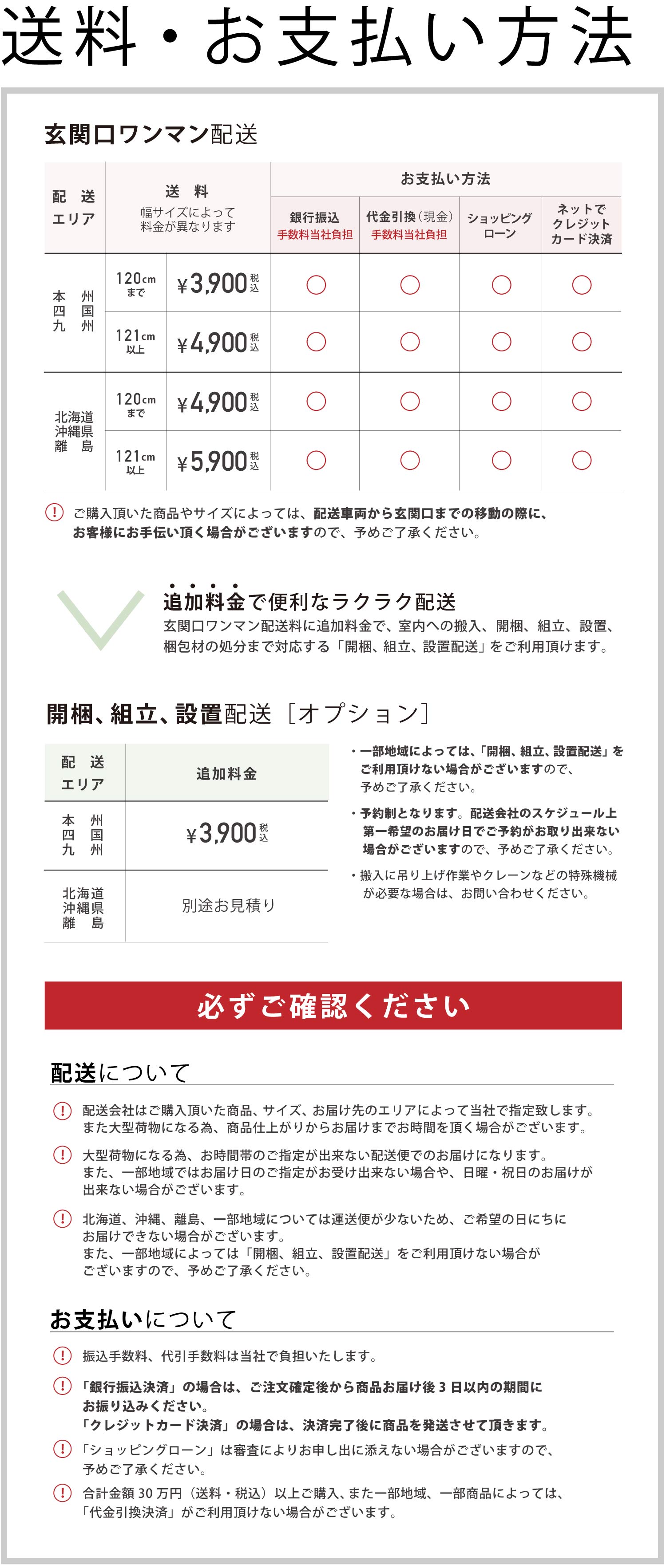 配送・お支払