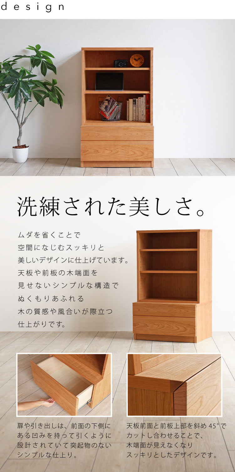 木蔵　BOKURA ブラックチェリー　本棚 ブラックチェリーサイドキャビネット［BV-110］：木蔵＜BOKURA＞